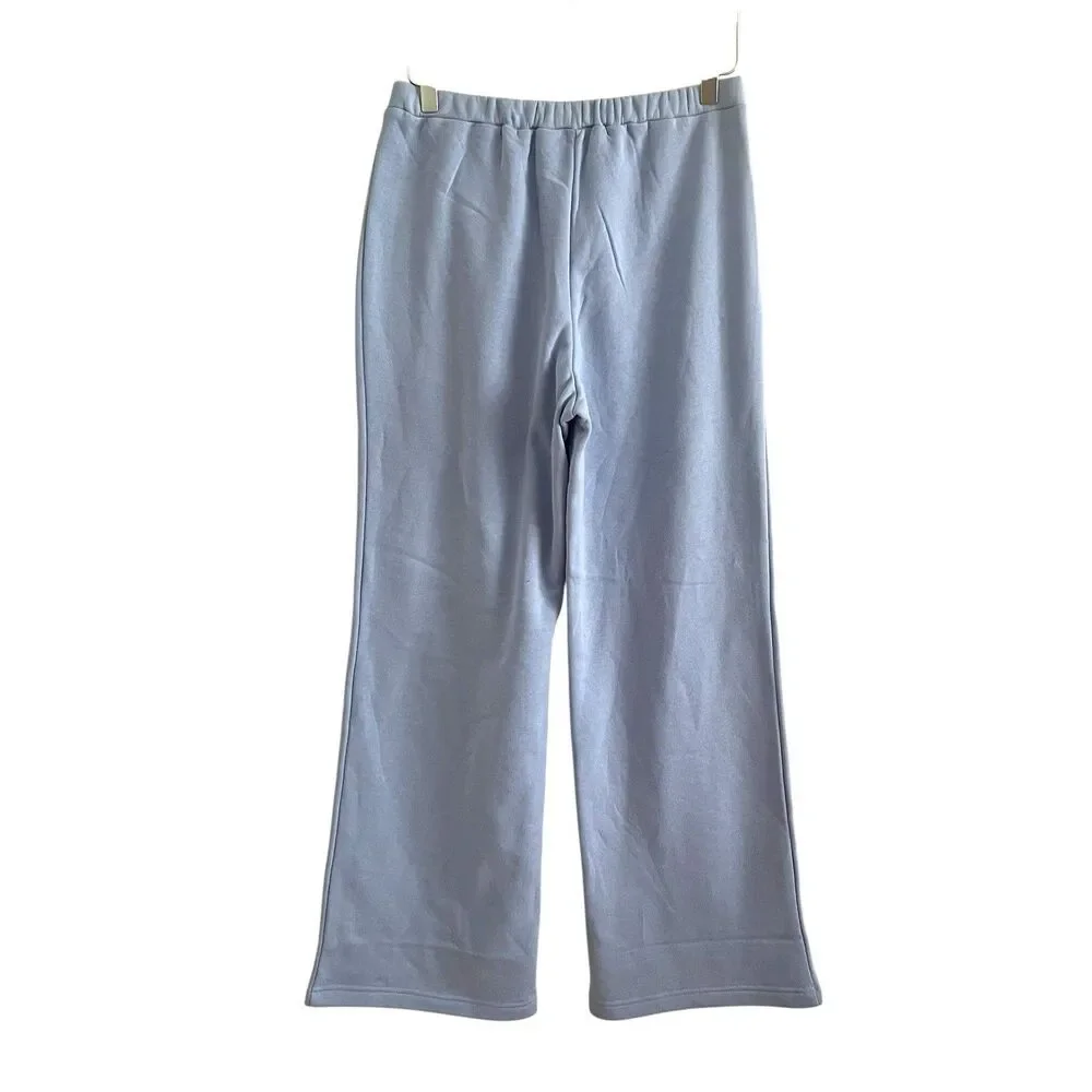 Juicy Couture Breezy 1/4 Zip Sweatshirt Wide Leg Sweatpants M Bling Tracksuit